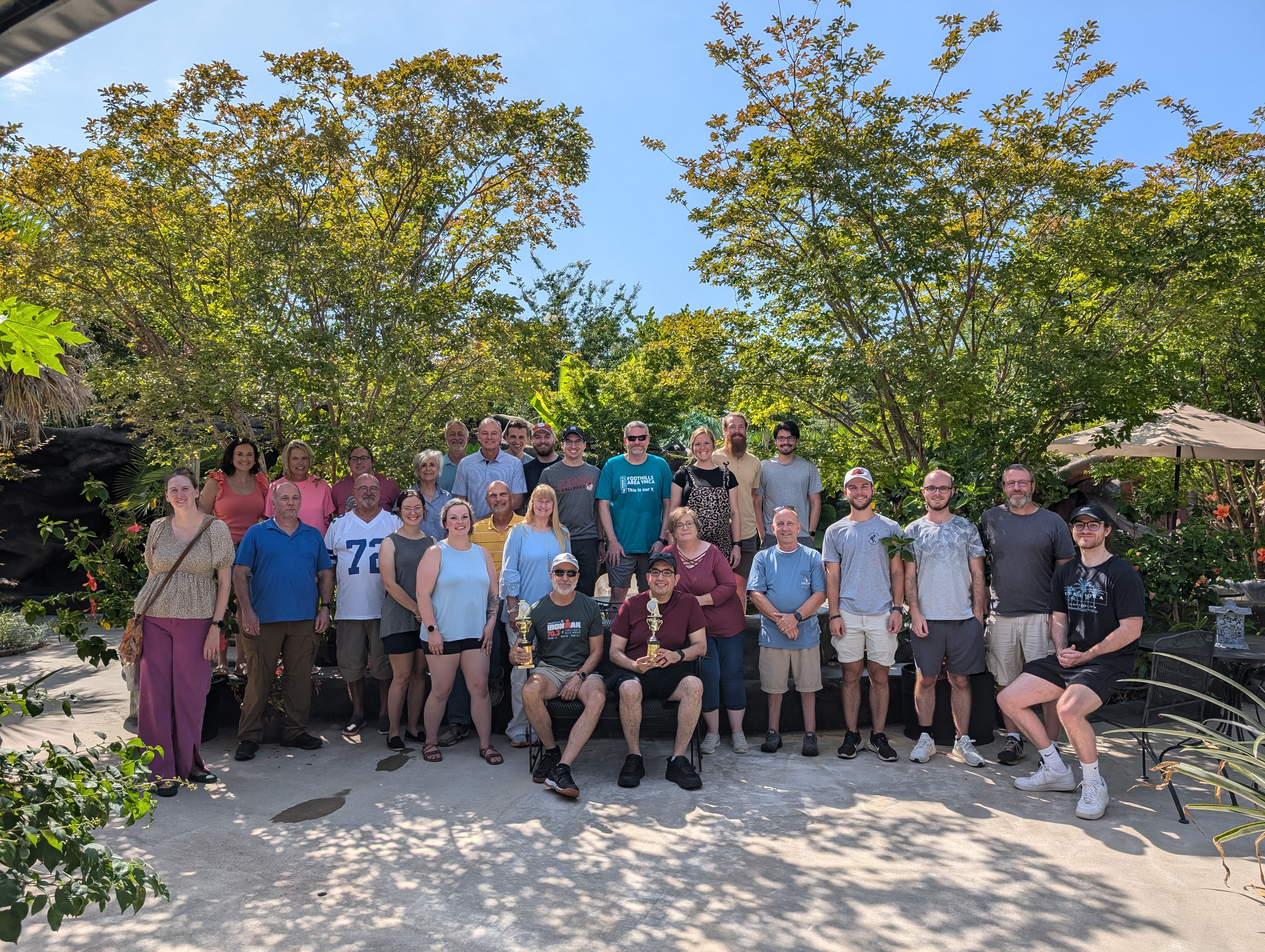 ISS employees group photo after playing putt putt at the Oasis Ranch course in Seneca, SC to celebrate the SP5 release